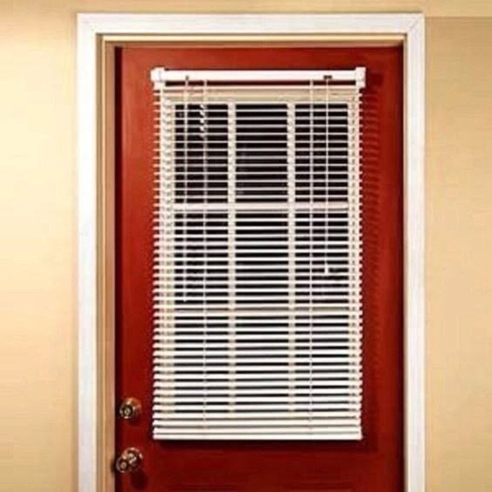 MagneBlinds Magnetic For Steel Door Window Vinyl Mini Blinds 25" x 68.5" -White-